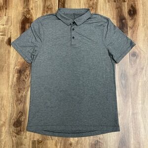 Lululemon Evolution Polo Shirt Mens Large Blue Performance Athletic Golf Polo